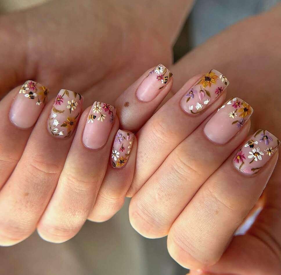 floral nail designs 