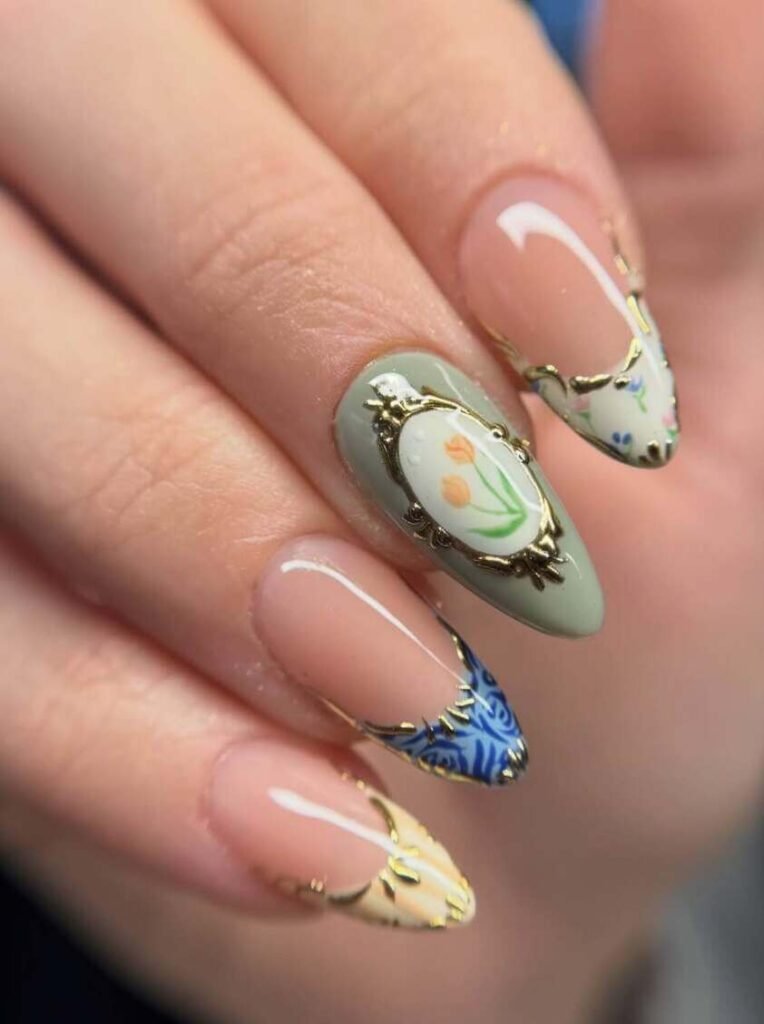 floral nail designs 