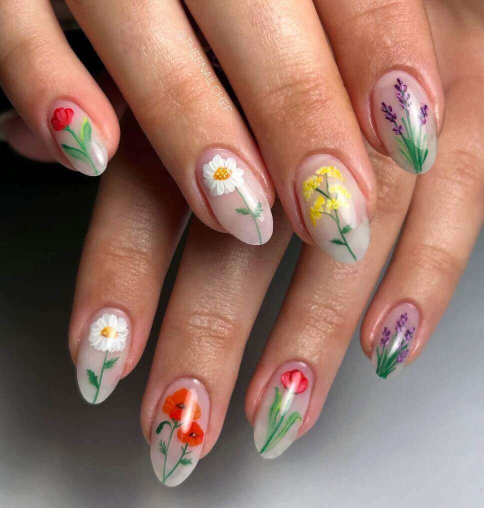 floral nail designs 