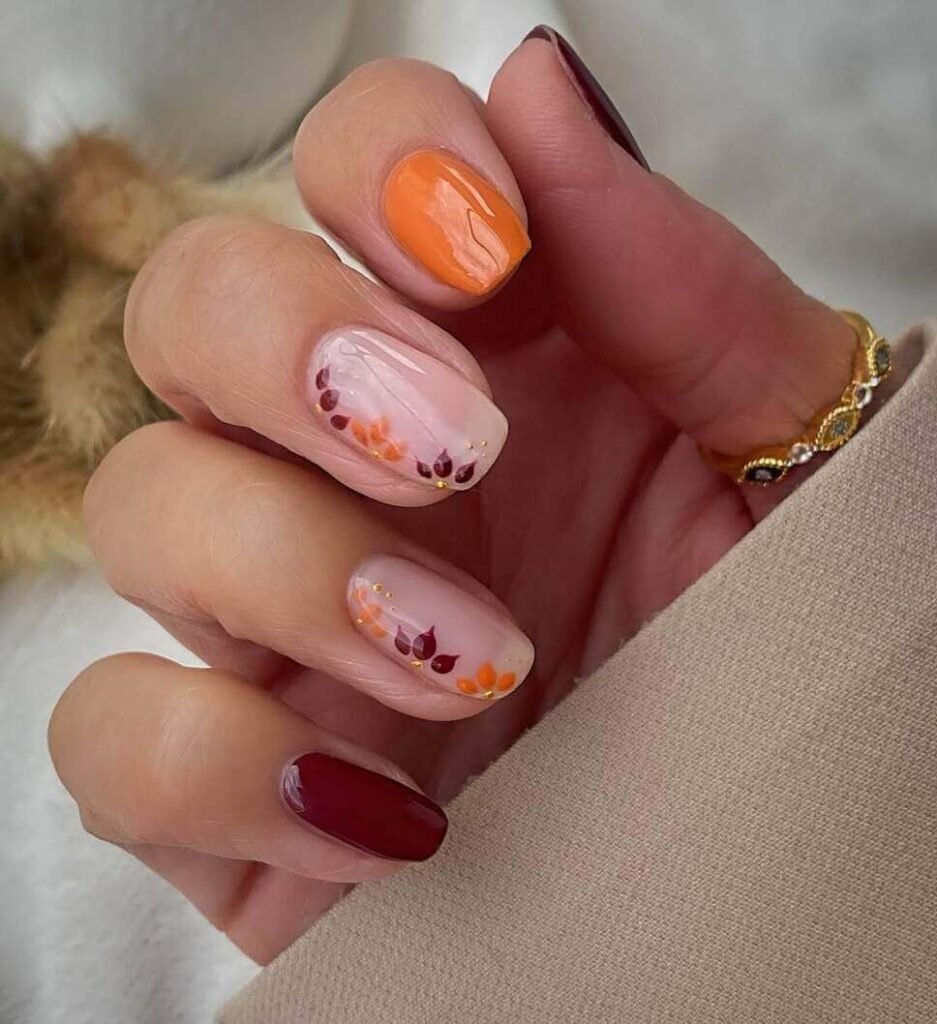 floral nail designs for fall