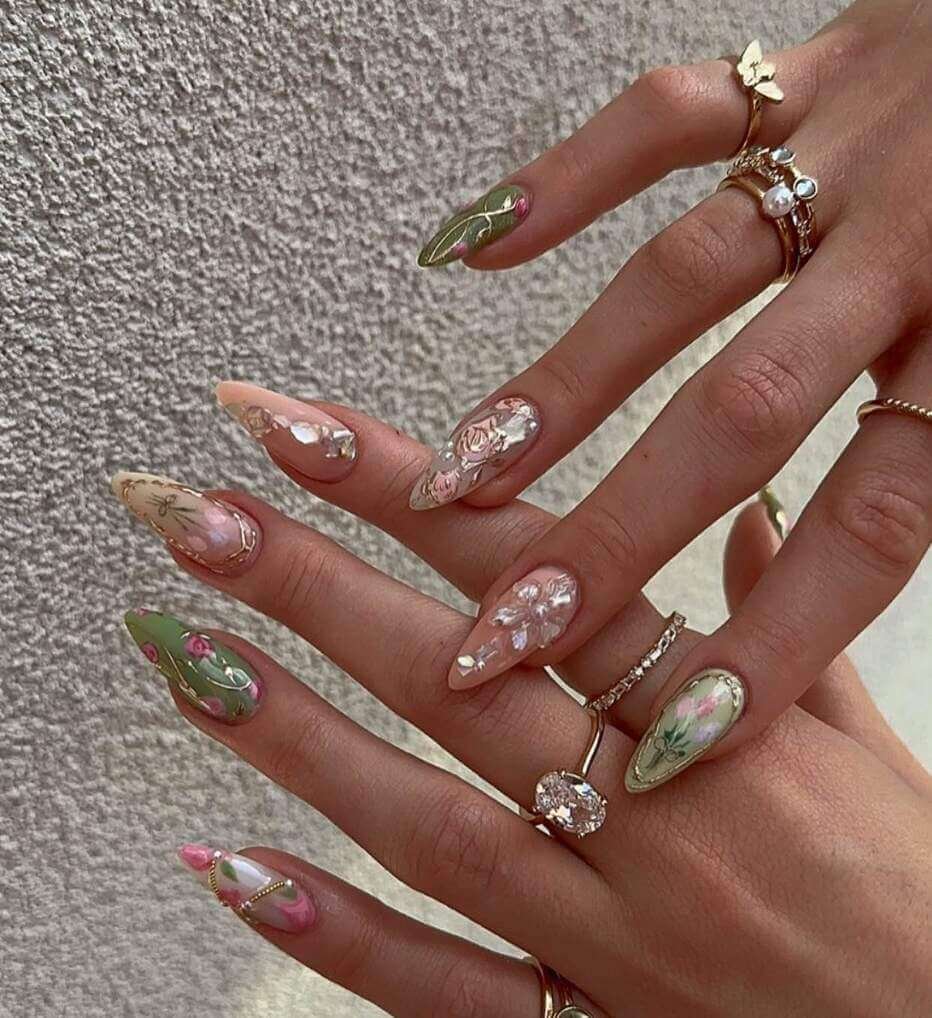 floral nail designs 
