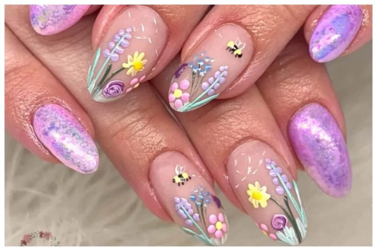 floral nails