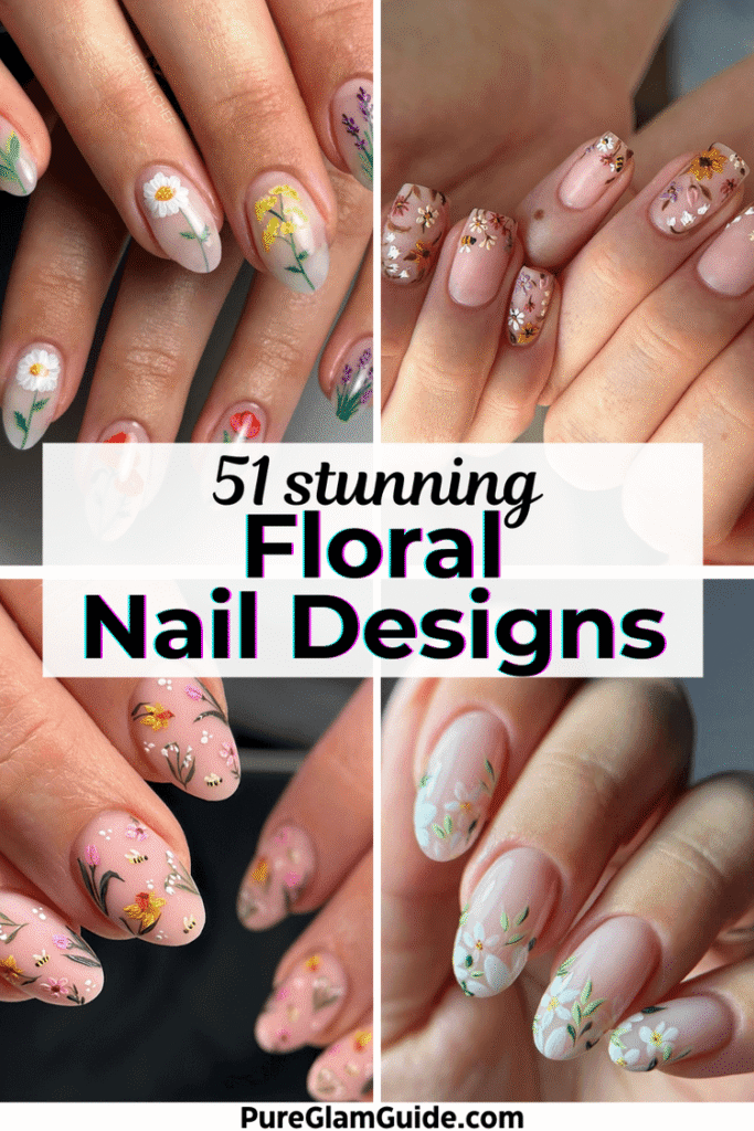 floral nails 