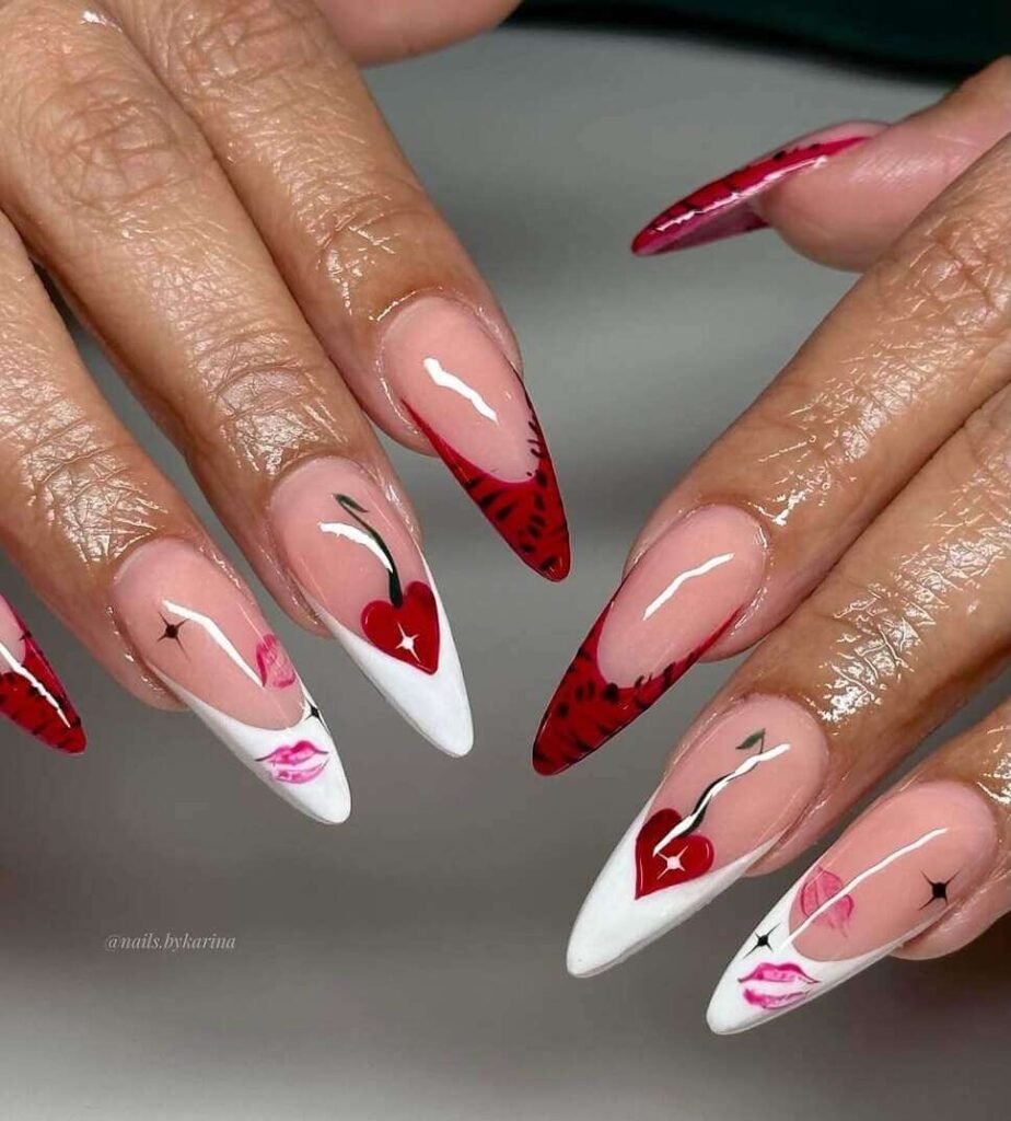 stiletto lip nail designs 