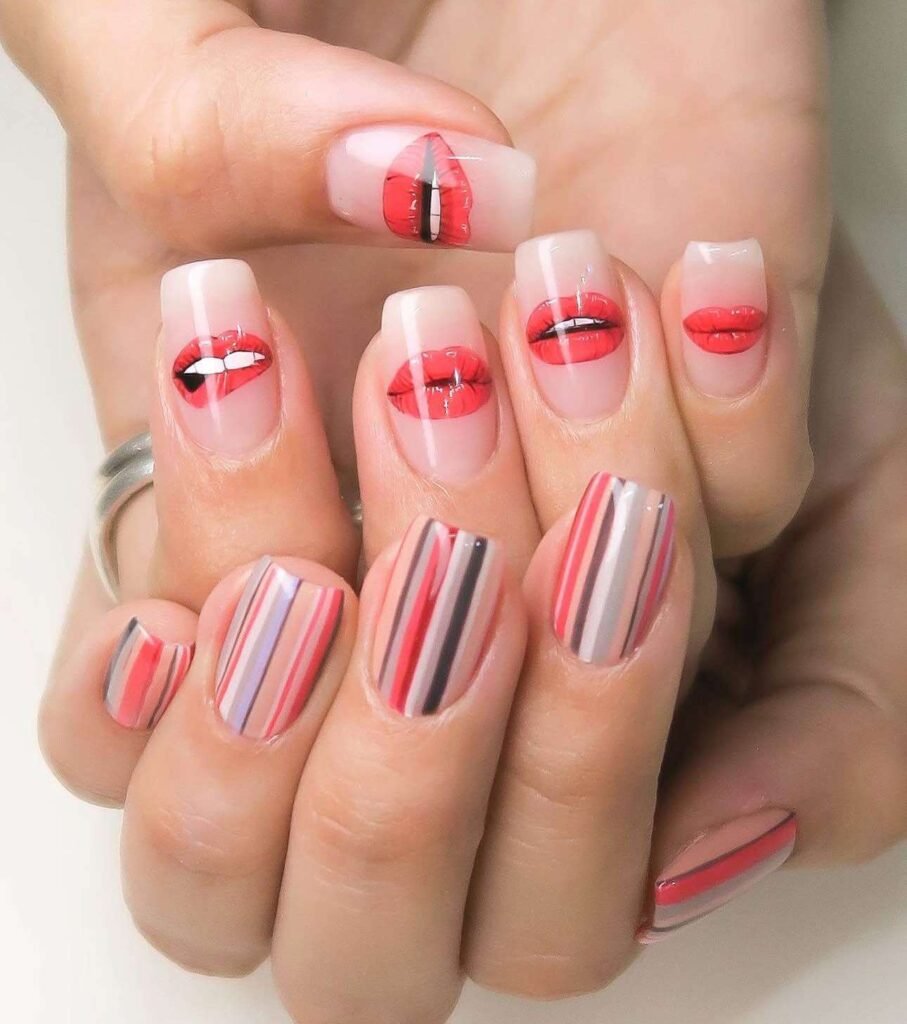 lip nail designs 