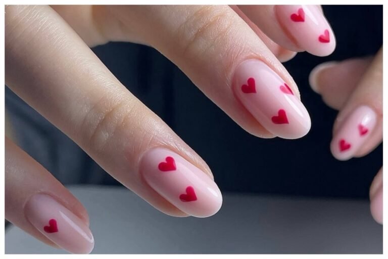 simple valentine's nails