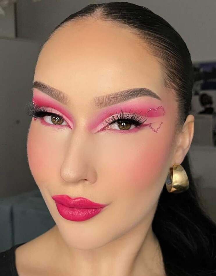 pink valentine's day makeup ideas 