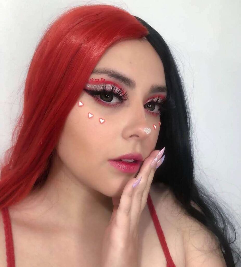 valentine's day makeup ideas with crystals