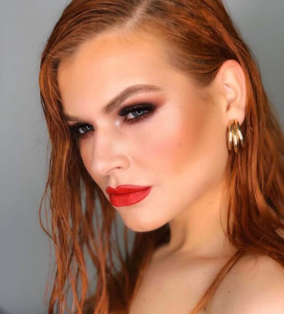 red lip valentine's day makeup looks