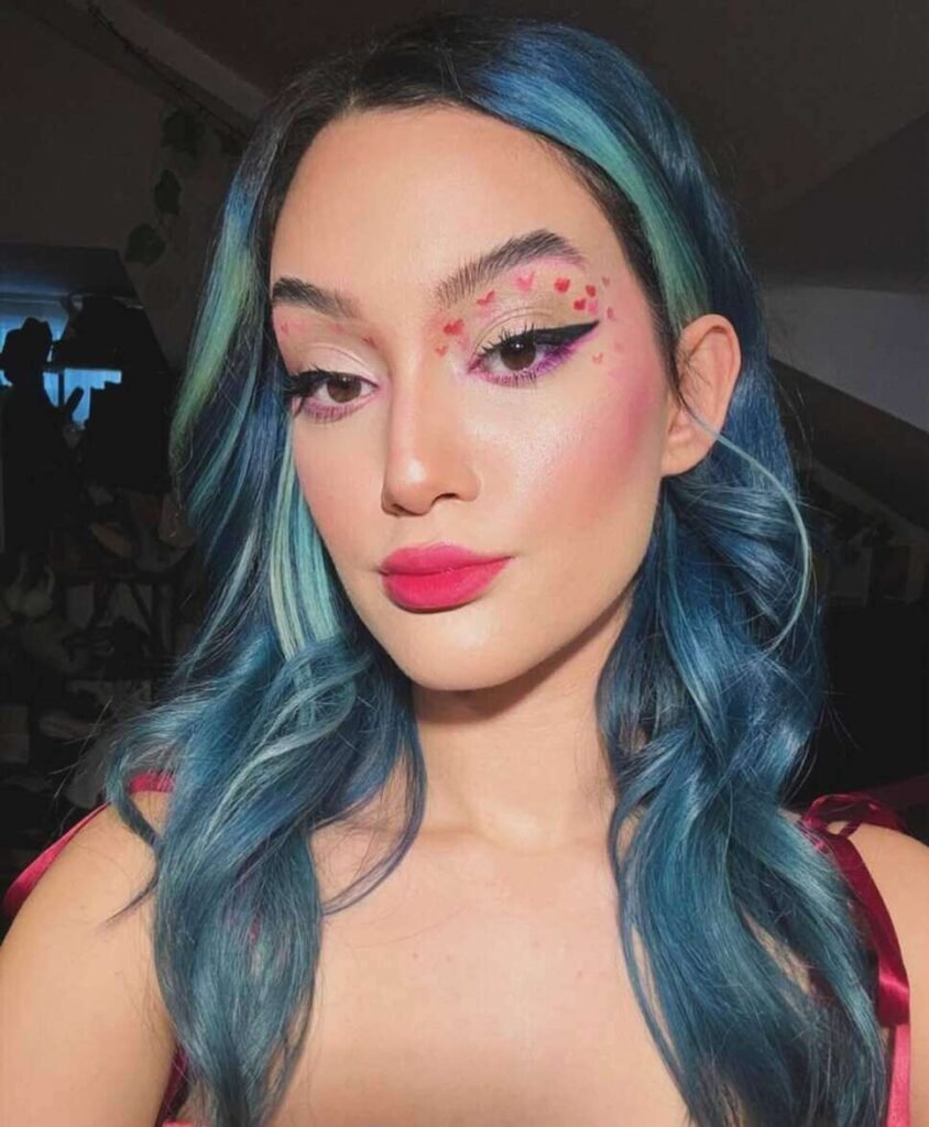 valentine's day makeup ideas with crystals