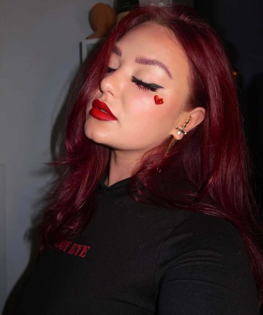 valentine's day makeup ideas with heart