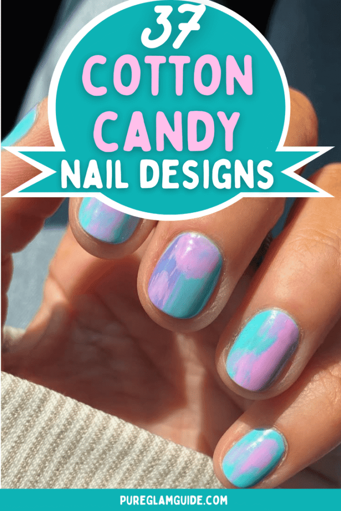 cotton candy nail designs