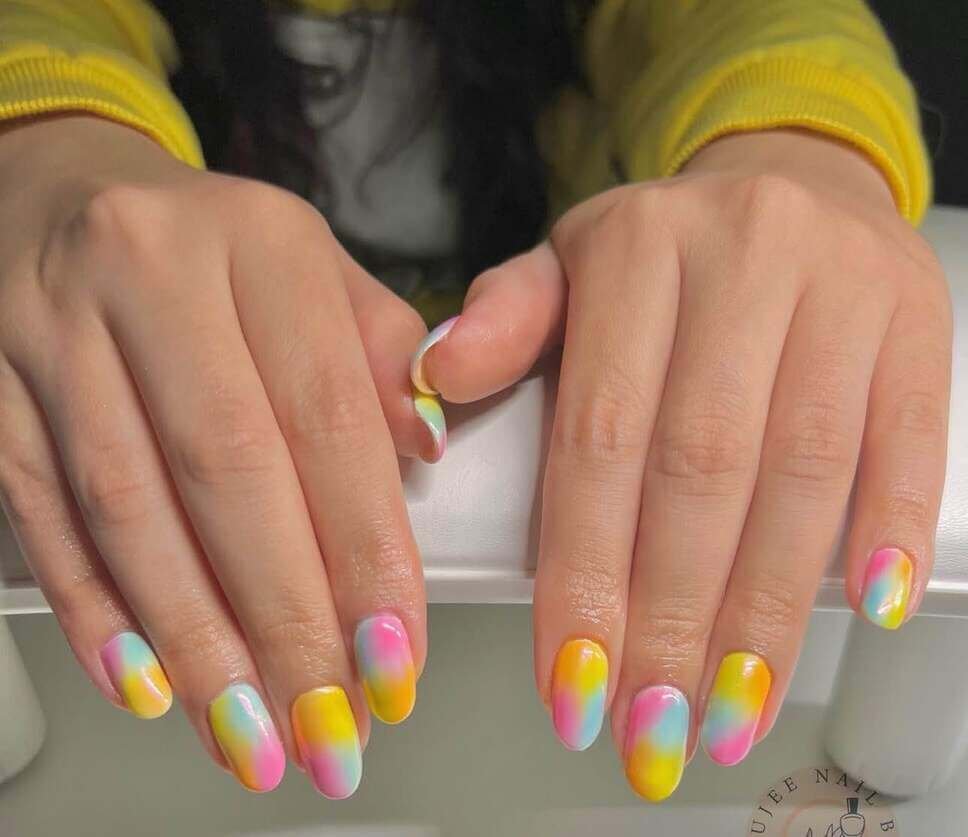 cotton candy nail designs