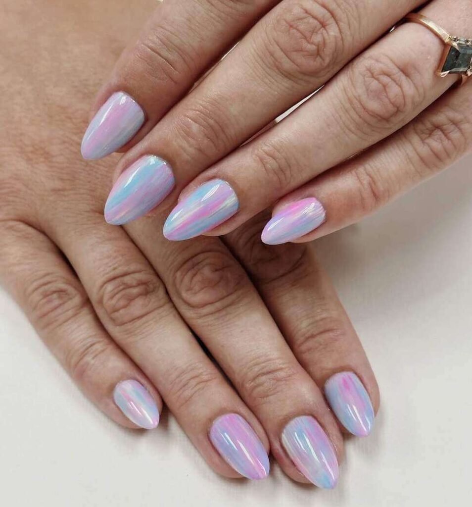 cotton candy nails almond