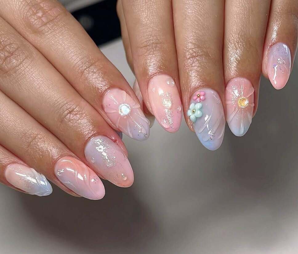 cotton candy nails