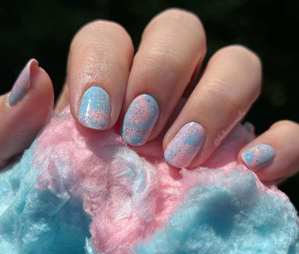 cotton candy nails 