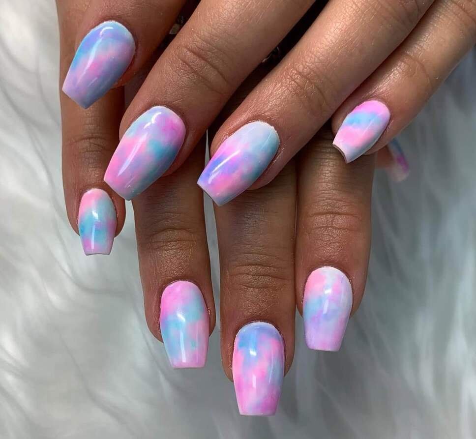cotton candy nails 