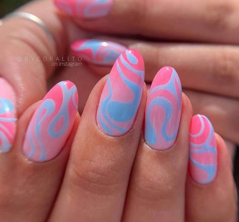 cotton candy nail ideas