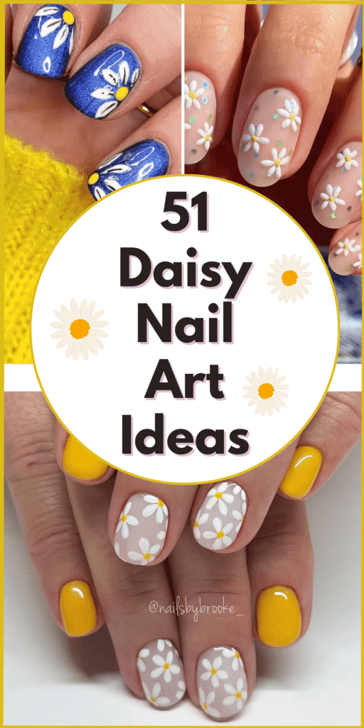 daisy nail designs 