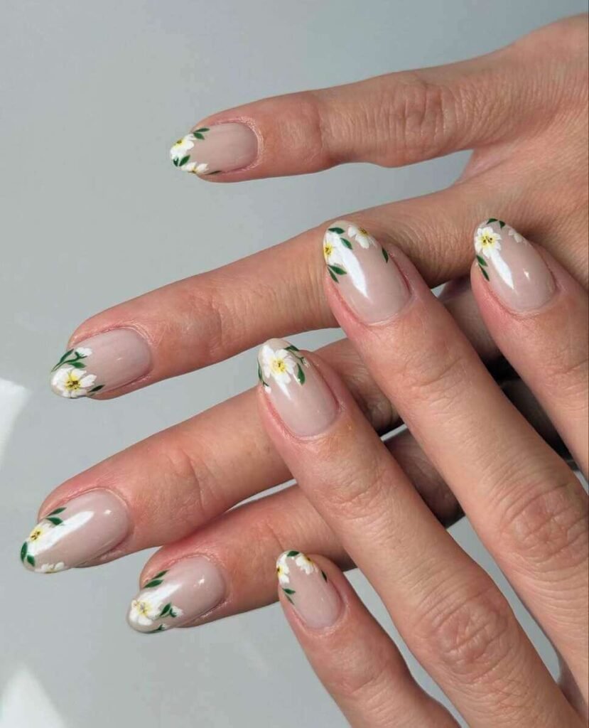 daisy nail designs 