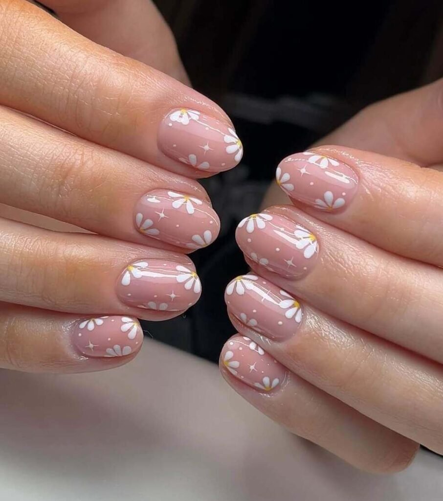 daisy nail designs 