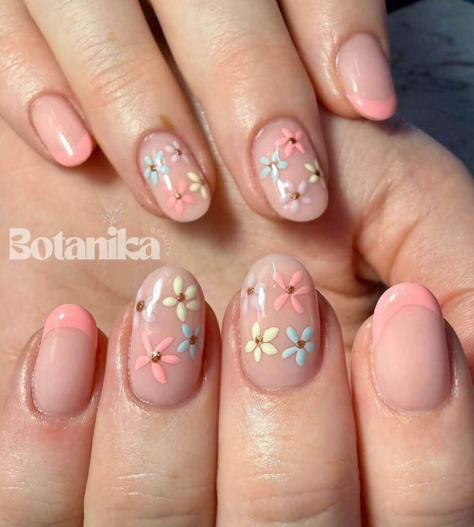 daisy nail designs 