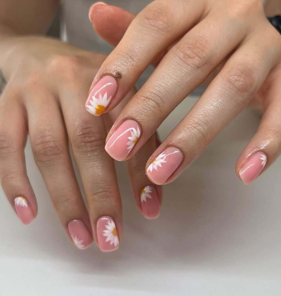 daisy nail designs 