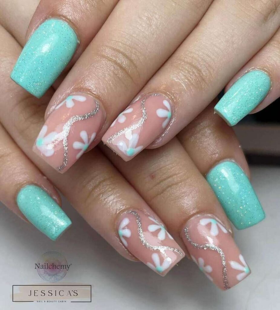 daisy nail designs 
