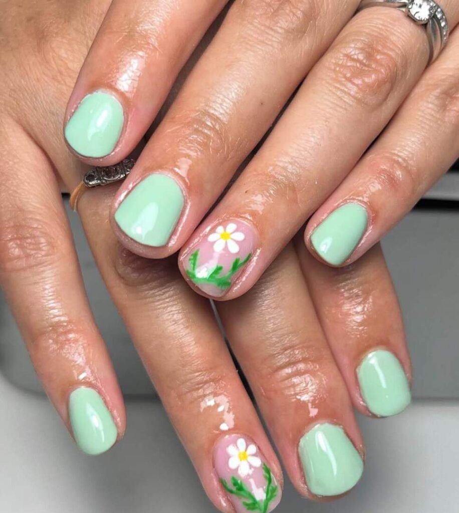 daisy nail designs