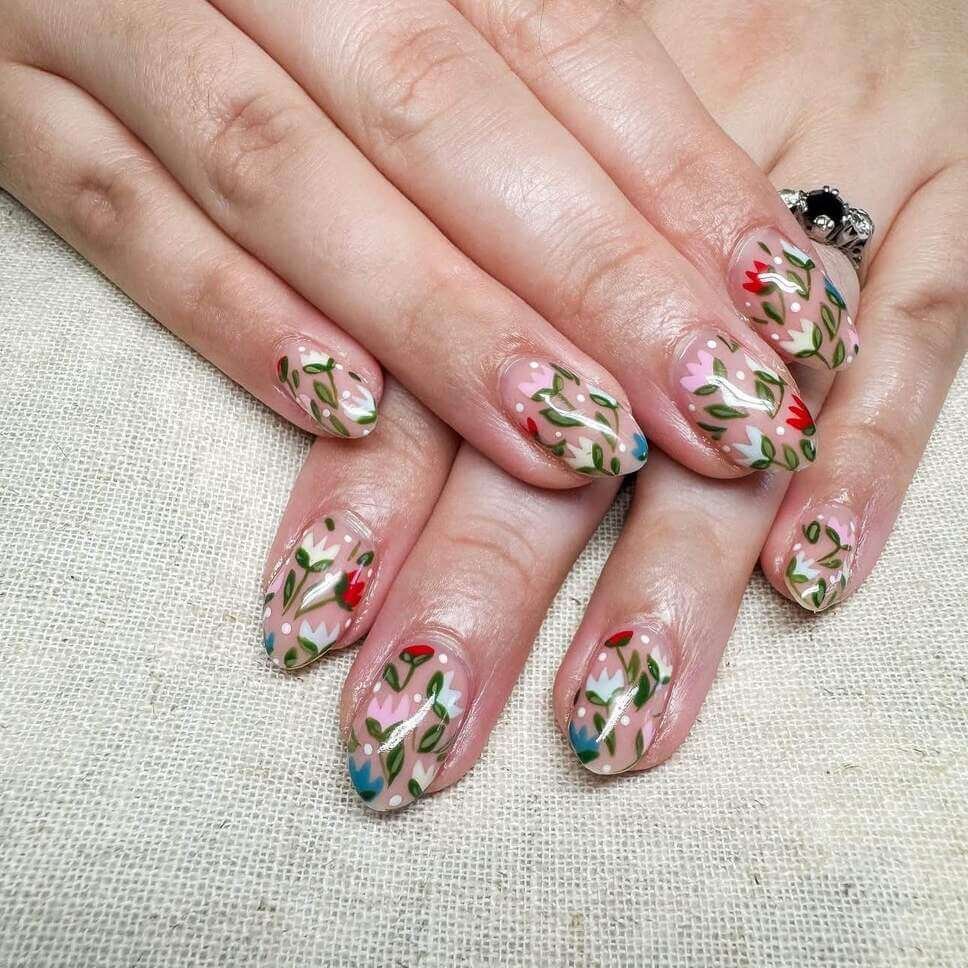 tulip nail designs 
