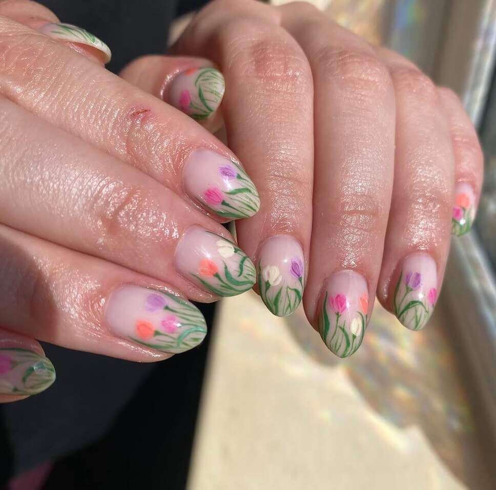 tulip nail designs 