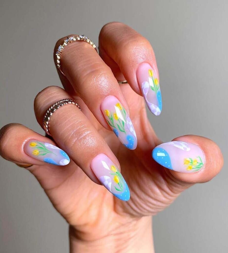 tulip nail designs 