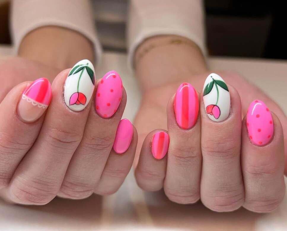 pink tulip nails