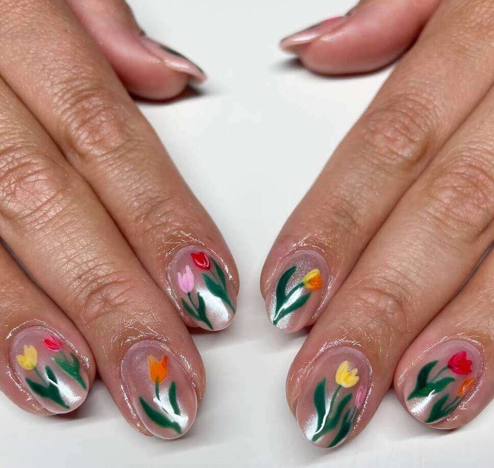 tulip nail designs 