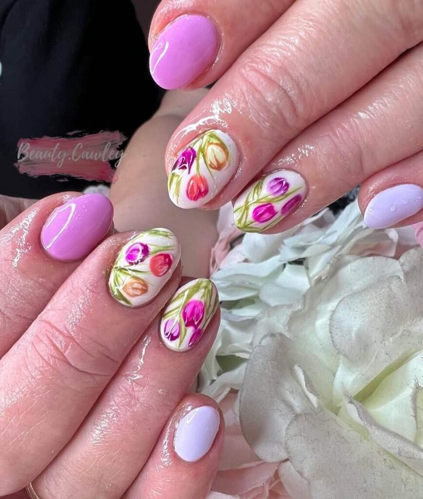tulip nail designs 