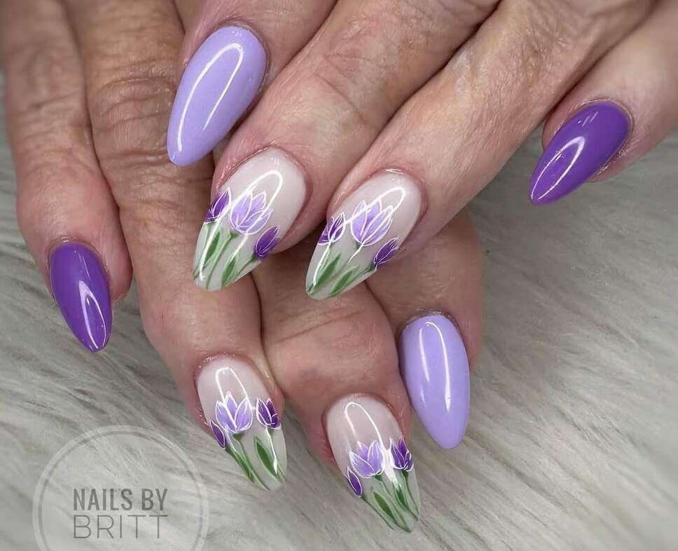 purple tulip nails