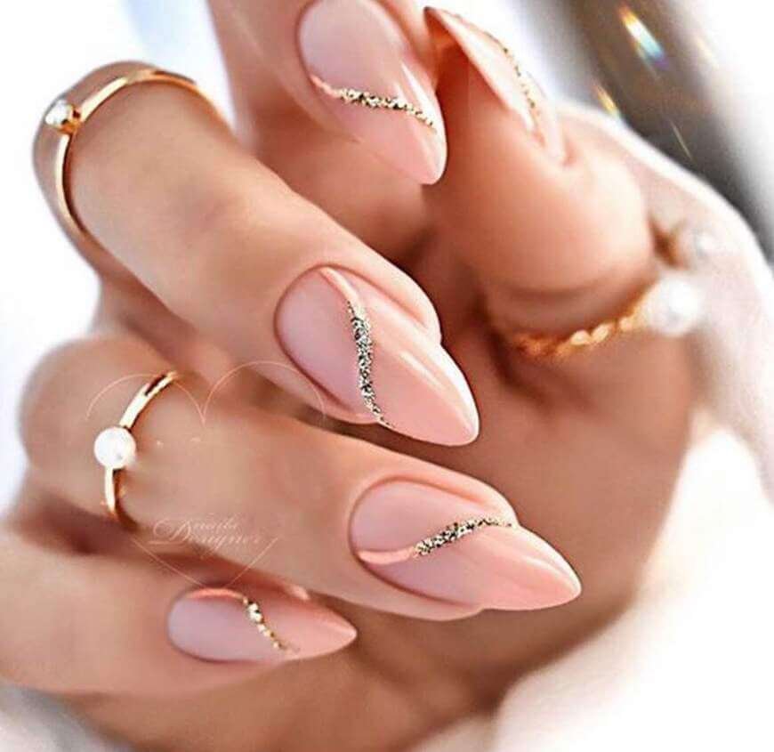 sparkly wedding nails for summer