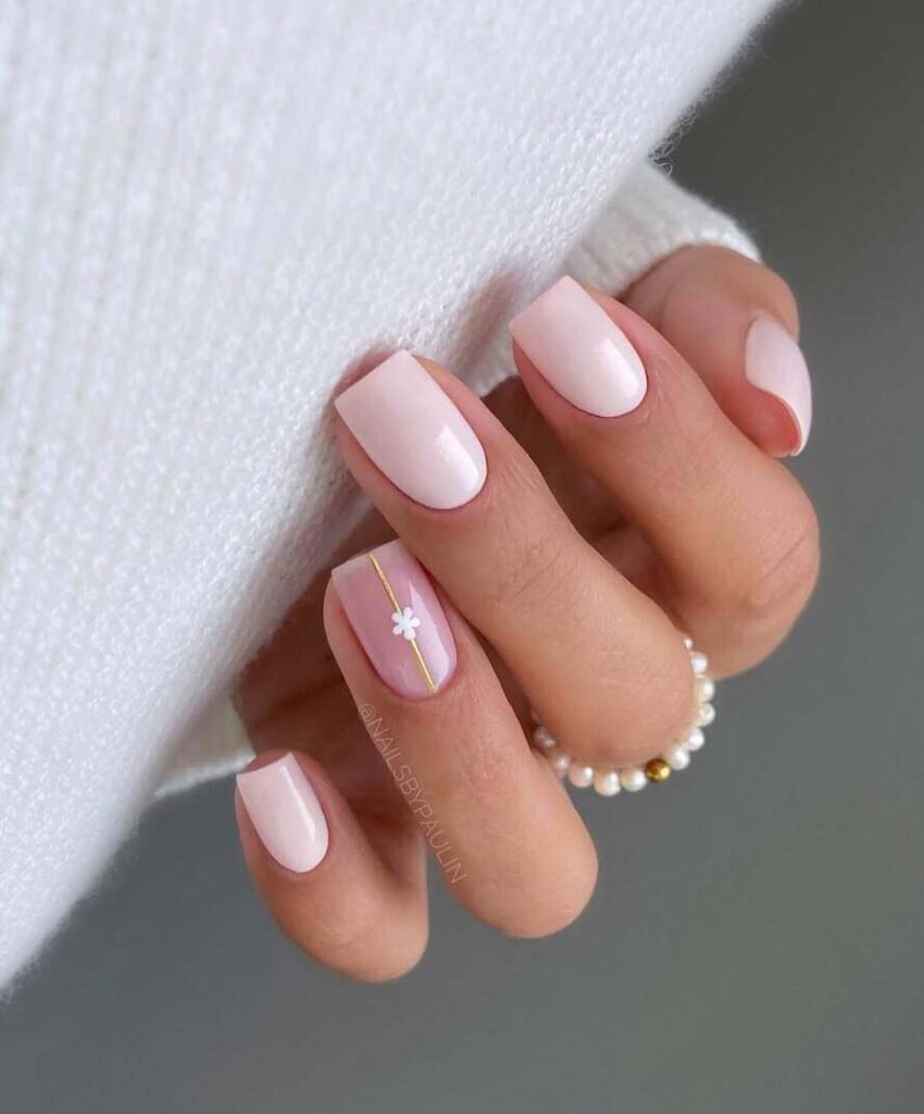 pastel simple nails