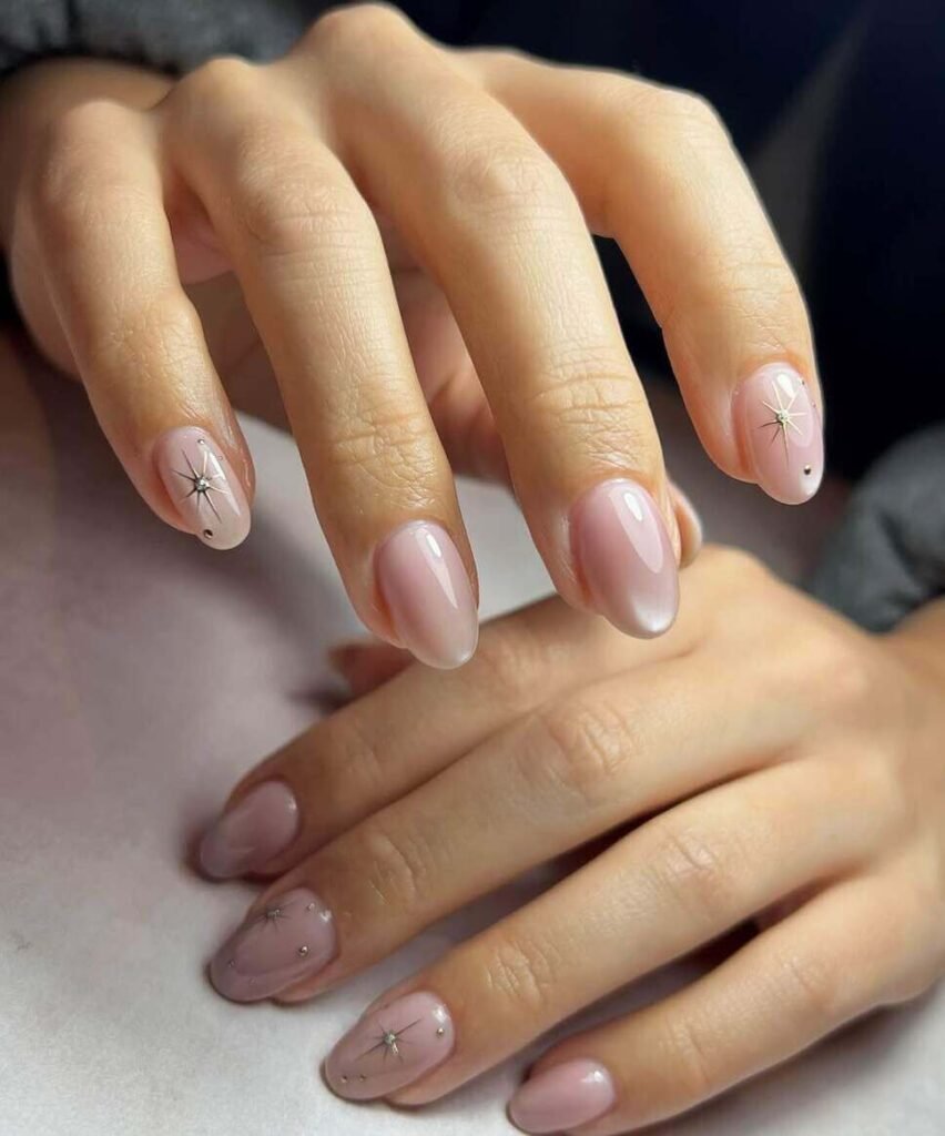 nude simple nail designs
