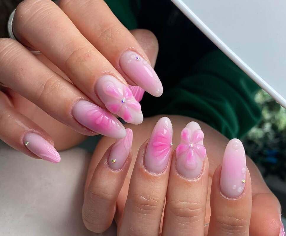 pink summer nails