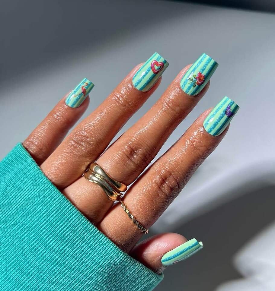 mint summer nails