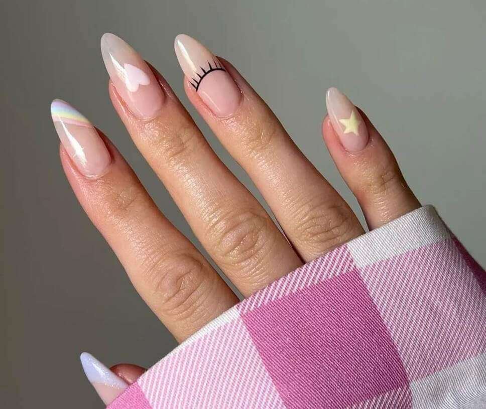 neutral summer nails