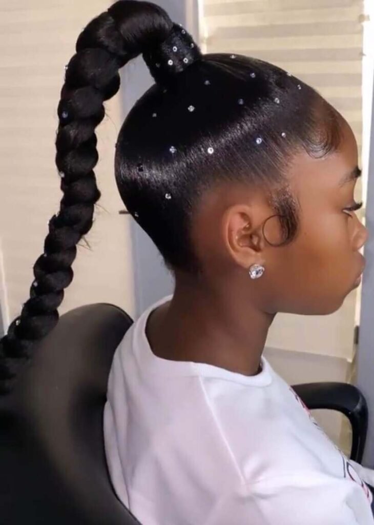 high ponytail hairstyles for black women