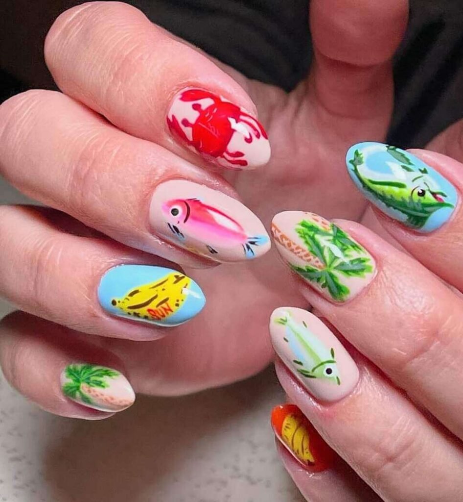 vacation summer nails