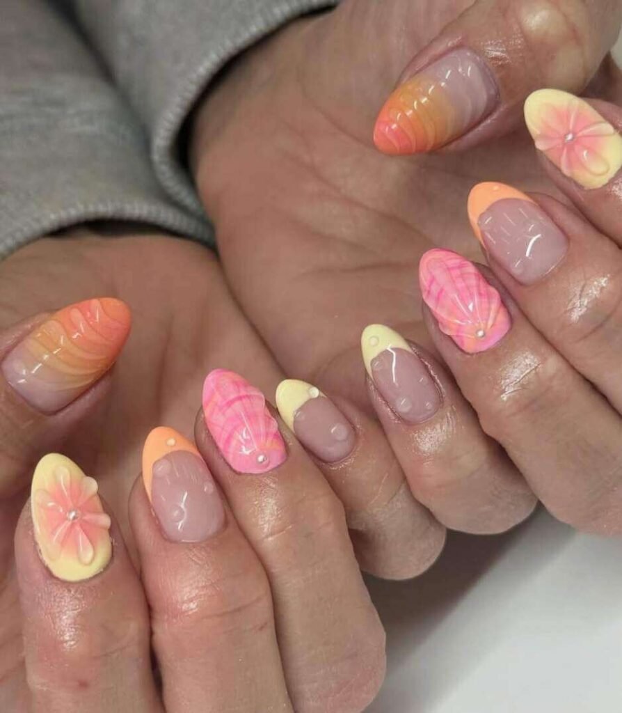 pastel vacation nails