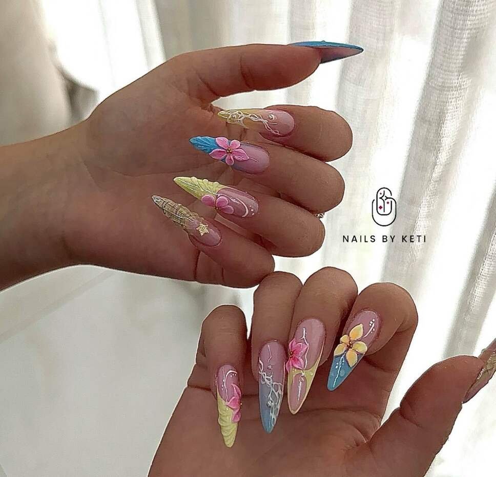 long summer nails vacation