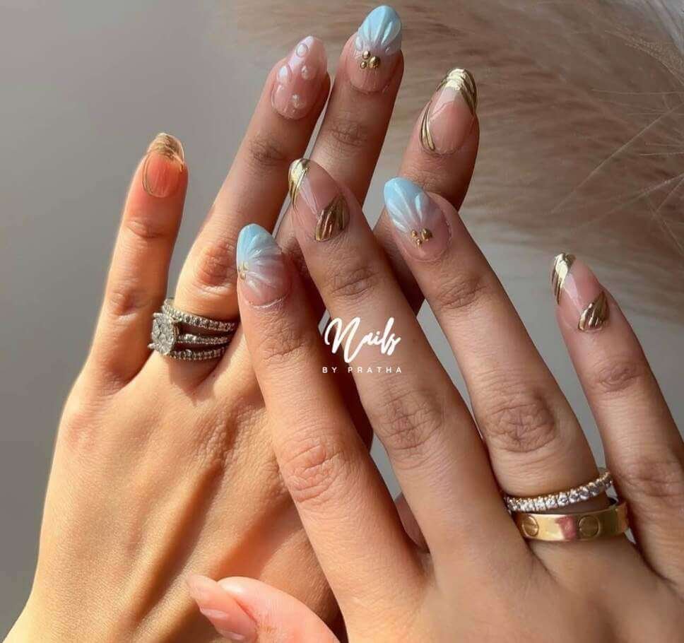 almond vacation summer nails