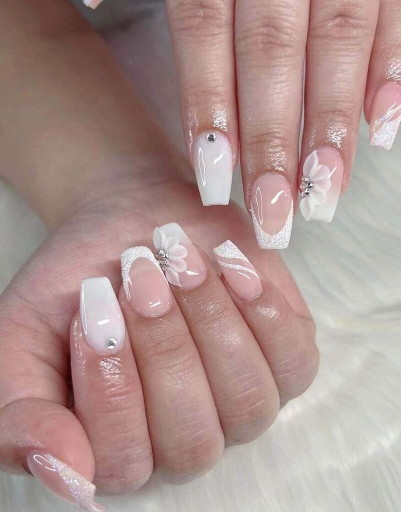 square engagement nails 