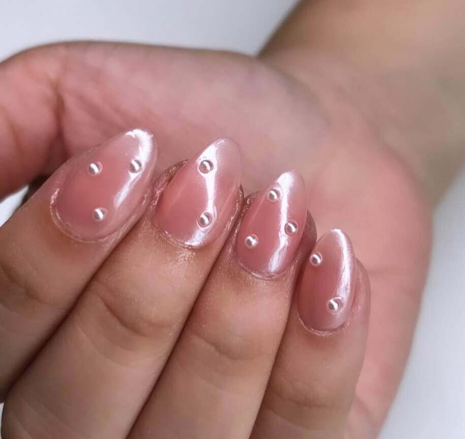 shiny engagement nails 