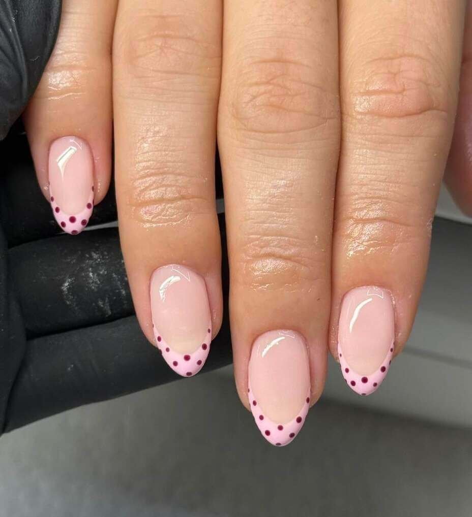 french summer tip nails